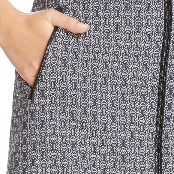 Tory Burch Chaumont A-Line Short Skirt Zip Front - Picture 4 of 8